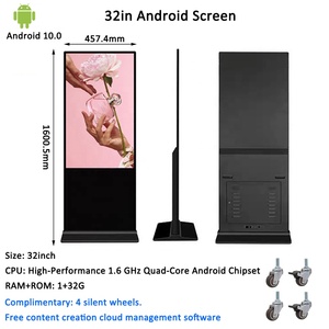 32 43 <span class=keywords><strong>49</strong></span> 55 65in 4K UHD 2160P Android Plancher Vertical Publicité Écran Tactile Affichage Numérique Commercial Écran de Lecture - Product Image 6