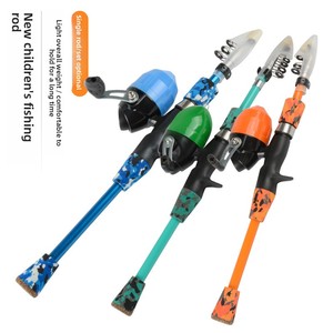 Set Canna da Pesca per Bambini di 4 Anni, Canna da Pesca per Gamberetti con Azione Ultra-Rigida, Mini Canna da Pesca - Product Image 1
