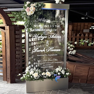 Letrero de Bienvenida Rectangular de Acrílico para Boda, con Acabado Espejado, Personalizado para Decoración de Fiestas en Interiores - Product Image 3