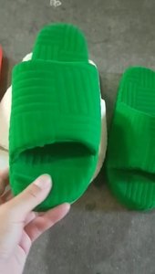 Pantuflas de Felpa para Mujer, Talla Grande, Otoño 2022, Sandalias con Estampado de Moda, Pantuflas de Tela Verde - Product Image 5