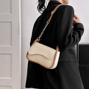 Bolso de hombro para mujer, de moda, de piel sintética, con diseño inclinado, bolso de mano de piel, bolso de hombro de piel - Product Image 4