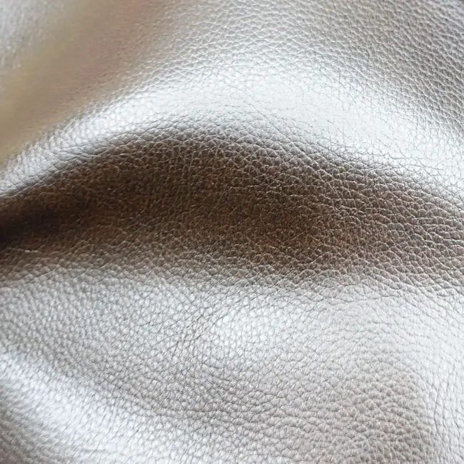 Cuero sintético de PU para sofá con patrón de lichi