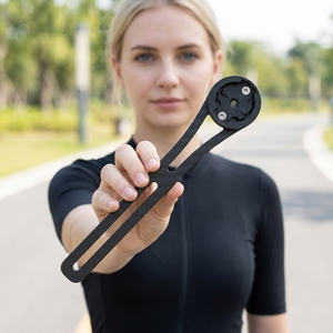 TOSEEK Carbon Bike <strong>Computer</strong> <strong>Bracket</strong> Two Hole Base Anti Vibration Design Handlebar Mount High Strength Lightweight Bicycle Spare - Product Image 1