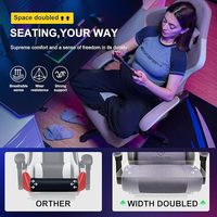 GTPLAYER Chaise de jeu Accoudoirs et repose-pieds à dossier haut Chaises ergonomiques avec soutien lombaire Chaise de travail avec repose-pieds
