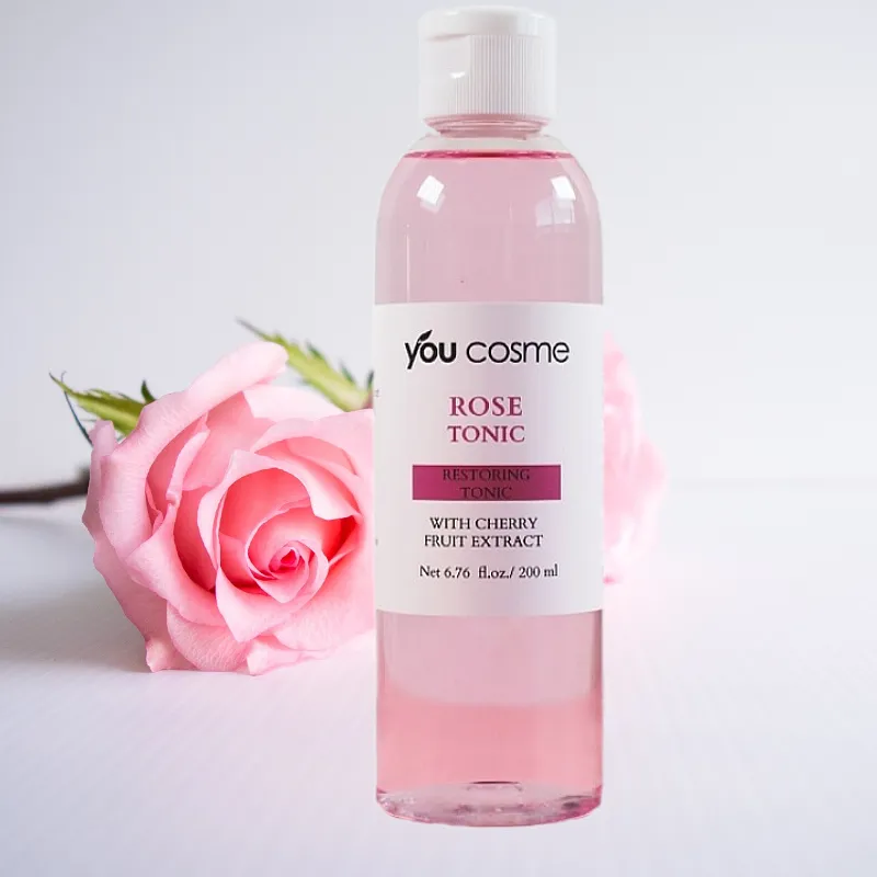 Low MOQ OEM Private Label Skincare New Rose Water Face Toner Toning Water Facial Rose Restoring Tonic