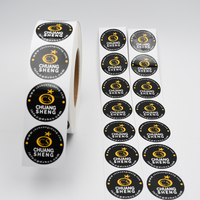 Etiquetas Adhesivas de Vinilo Impermeables Personalizadas con Logotipo, Etiquetas Redondas Troqueladas para Empresas, Empaque y Marca