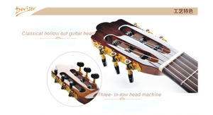 Guitarra Clásica Cherry CG-710S-39 de 39 Pulgadas, Tapa de Cedro Sólido de Alta Calidad, Color Natural Acústico, ABS de Alto Brillo - Product Image 3