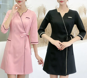 Uniforme de Trabajo para Esteticista, Ropa Femenina para Salón de Belleza, Centro de Bienestar de Alta Gama, Vestido para Técnica de Pediluvio, Traje Elegante - Product Image 2