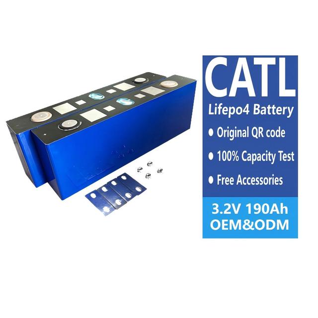 Catl 3.2V Lifepo4 Battery 190Ah 206Ah Rechargeable Prismatic Cell for 48V 200Ah Battery Pack