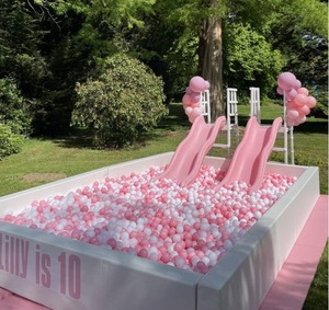 สไลด์พลาสติก Softplay สไลด์บอลสไลด์สีชมพู - Product Image 1