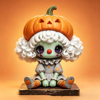 Statuette fantôme en bois pour étagère, décoration de table d'intérieur pour Halloween, ornement de bureau d'automne