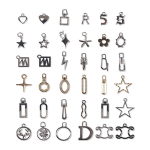 The Second Button Metal Zipper Pulls Mixed Shapes Alloy Pendant For Bags Classic Simple Sophisticated - Product Image 1