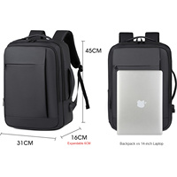 Sac à dos pour ordinateur portable unisexe, antivol, léger, grande capacité 20-39L, doublure en polyester