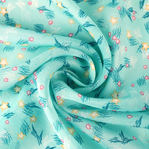 18% soie 82% lin GGT 22 MM Turquoise style <span class=keywords><strong>japonais</strong></span> petit tissu imprimé floral pour textile à la maison - Product Image 6