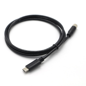 <b>USB</b> Type C to DC <b>Power</b> <b>Cable</b> Black PVC Jacket 1M Length - Product Image 1