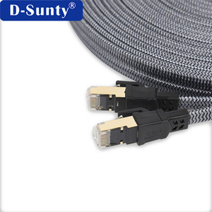 สายอีเธอร์เน็ตแบบแบน CAT8 SFTP สีเทา ขนาด 30AWG หัวต่อ RJ45 ชุบทอง  ปลอกหุ้ม PVC รองรับความเร็ว 40Gbps สำหรับเราเตอร์/พีซี/เล่นเกม - Product Image 4