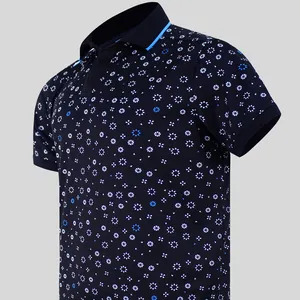 Kualitas Tinggi Poliester Desain Kustom Oem Logo Bordir Dicetak Bordir Mens Polo Shirt Pola Pakaian Golf