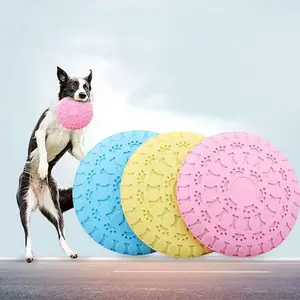 Wholesale TPR Pet Toy Dog Flying Discs Chew Pet Training Smart Interactive Flying Discs Dog Toys