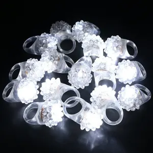 LED Nhấp Nháy Thạch Nhẫn/Mềm Jelly Gập Ghềnh Ánh Sáng Up Nhẫn Đối Với Rave Hoặc Đảng