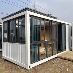 Bureau mobile de chantier, hébergement, véranda, espace de repos rural, maison résidentielle en conteneurs à montage rapide sur deux étages - Product Image 1