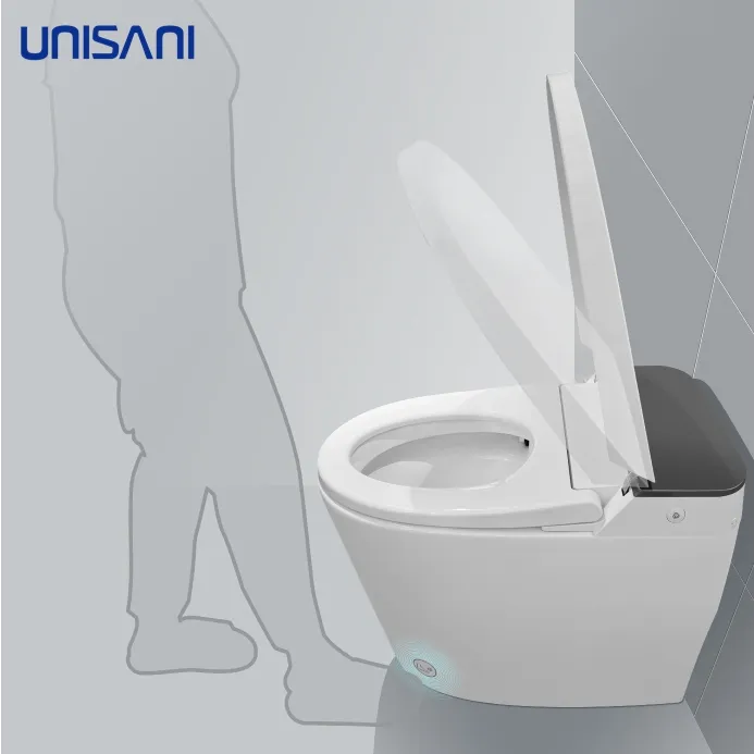 Wc de chão, fornecedor de fábrica, auto-detecção inteligente vortex sifônico nivelado s-armadilha vaso sanitário inteligente para banheiro