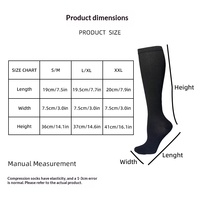 Chaussettes de compression sportives en polyester tricoté, couleur unie, pour le cyclisme et la course à pied, chaussettes longues à tube large avec élastique