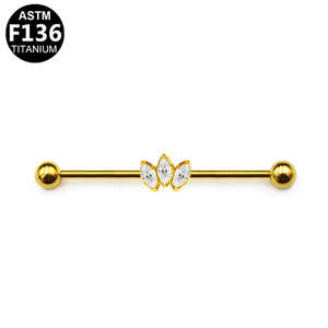 Boucles d'oreilles classiques en zircon pour enfants, en titane, style barbell <span class=keywords><strong>industriel</strong></span>, pour <span class=keywords><strong>piercing</strong></span> d'<span class=keywords><strong>oreille</strong></span>, bijoux de fiançailles, vente en gros Getta - Product Image 3
