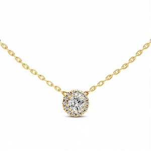 Colgante de Diamante Redondo de Primera Calidad de 0.20 Quilates, Creado en Laboratorio, para Mujer, Color VVS VS EF, Plata de Ley 925, Oro de 10KT 14KT 18KT - Product Image 5