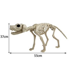 Halloween thực tế sọ con chó con xương trang trí ma quái ma ám nhà trang trí lớn mô phỏng động vật con chó xương trang trí - Product Image 4