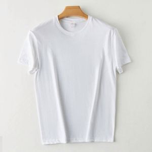 T-shirt Unisexe Décontracté en Coton Peigné 100% Uni, Col Rond, Tricoté, Nouveau Modèle, Vente en Gros Direct Usine, Pour Toutes Saisons - Product Image 4