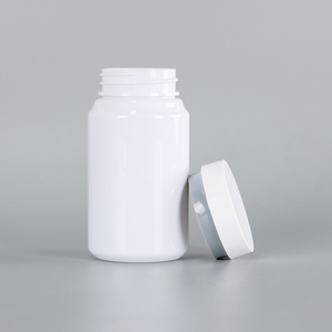 Manufacture 120cc PET packaging container 150ml -500ml White high quality <b>plastic</b> <b>jars</b> with double layer PP caps - Product Image 4