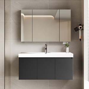 New bathroom cabinet integrated ceramic basin bathroom modern simple bathroom hand wash basin - Product Image 2