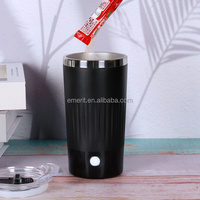 Gobelet auto-mélangeur en acier inoxydable noir de 500 ml avec logo personnalisé rechargeable, le plus vendu en 2026, pour la vente en gros