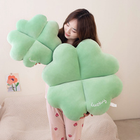Nouvelle Coussin-Peluche Fleur Trèfle à Quatre Feuilles Sakura, Coussin Rembourré pour Siège, Canapé, Housse de Coussin, Cadeau d'Anniversaire 45cm