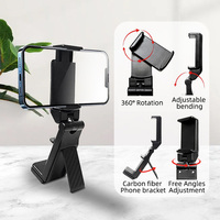 Support de pince de téléphone portable pliable réglable pour avion support de téléphone de bureau à double rotation de 360 degrés pour le voyage