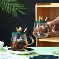 Ensemble de tasses en verre 2024, boîte cadeau, tasses à café, tasse chauffante électrique, chauffe-tasse USB pour bureau