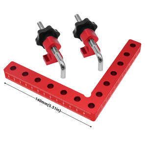 Kit de pinces à angle carré à rainure en T, en métal, couleur rouge, pour menuiserie et bricolage, en gros, grand stock, métrique - Product Image 1