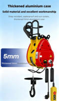 Nouvelle treuil électrique à câble en alliage d'aluminium 180 kg 110 V avec télécommande, grue de mine portable, treuil électrique à chaîne de 22 kg