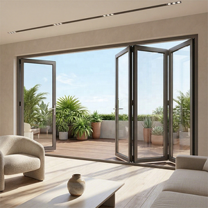 <span class=keywords><strong>Puerta</strong></span> Plegable de Aluminio y Vidrio, Diseño de <span class=keywords><strong>Puerta</strong></span> Acordeón, <span class=keywords><strong>Puerta</strong></span> <span class=keywords><strong>Corredera</strong></span> Plegable para Balcón, Gran Venta - Product Image 2
