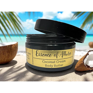 Burro per il corpo caldo e accogliente crema di cocco infuso con burro di karité - Product Image 2