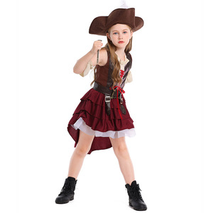 Fantasia de Pirata Elizabeth para Carnaval e Halloween, Traje de Caçadora, Capitão, Vestido de Personagem de Filme para Meninas - Product Image 5