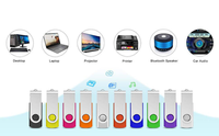 Clé USB pivotante rotative en plastique 100 % originale, neuve, 1 Go-128 Go, mini clés USB avec logo gravé – Meilleures ventes 2024