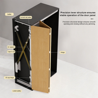 Accessoires de meubles Concepta, quincaillerie, système de glissière de porte coulissante à rail caché pour armoire pivotante à double battant, charnière coulissante pour armoire