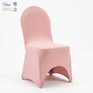 Housse de chaise extensible en spandex noir résistant à la décoloration pour banquets, mariages, hôtels, salons professionnels et expositions, écologique et lavable en machine - Product Image 1