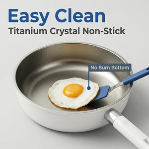 Sartén Antiadherente de Titanio con Textura Macro de Grado Maternal, Compatible con Todas las Estufas, con Tapa - Product Image 3