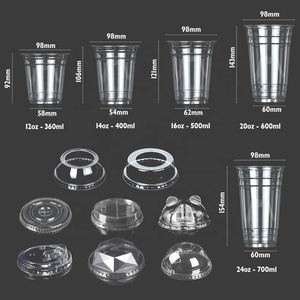 Bicchieri Monouso da 14Oz 16Oz 24Oz per Matcha e Bubble Tea, Bicchieri Trasparenti in PET per Bevande Fredde da Asporto - Product Image 5