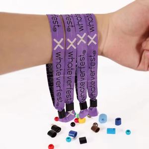 Wholesale <b>Wristband</b> with Hand Woven Bracelet Custom Wrist Bands for Events <b>Promotional</b> Advertising <b>Wristbands</b> - Product Image 4