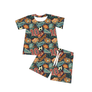<span class=keywords><strong>Ensemble</strong></span> d'été populaire pour garçons : T-shirt à manches courtes et short, imprimé personnalisé <span class=keywords><strong>de</strong></span> haute qualité, ample et confortable, deux pièces pour bébés et enfants, vêtements quotidiens - Product Image 4