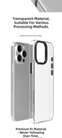 Support magnétique antichoc de luxe pour iPhone 17 en PC, ultra-fin et transparent avec effet miroir