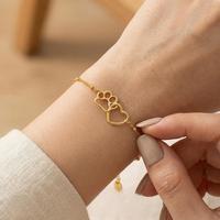 Bracelet élégant et mignon en acier inoxydable plaqué or 18 carats pour petites filles, accessoires de bijoux